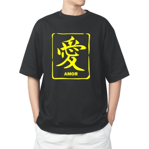 Camiiseta masculina ideograma Amor