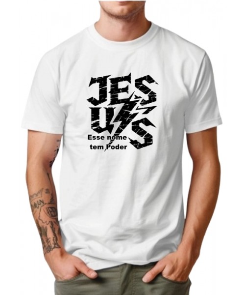 Camiseta  Personalizada  Jesus esse nome tem poder