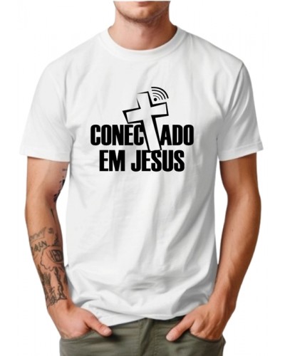 Camiseta  Personalizada  conectados em Jesus