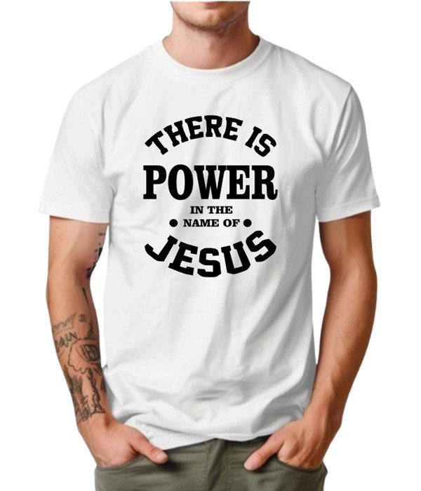 Camiseta  Personalizada there is power Jesus