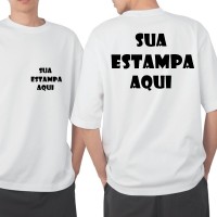 Camisetas Personalizada  (Estampa  Bolso e Costas 1 Cor)