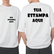 Camisetas Personalizada  (Estampa  Bolso e Costas 1 Cor)