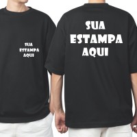 Camisetas Personalizada  (Estampa  Bolso e Costas 1 Cor)
