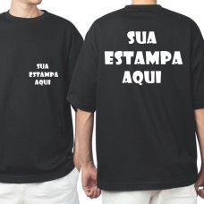 Camisetas Personalizada  (Estampa  Bolso e Costas 1 Cor)