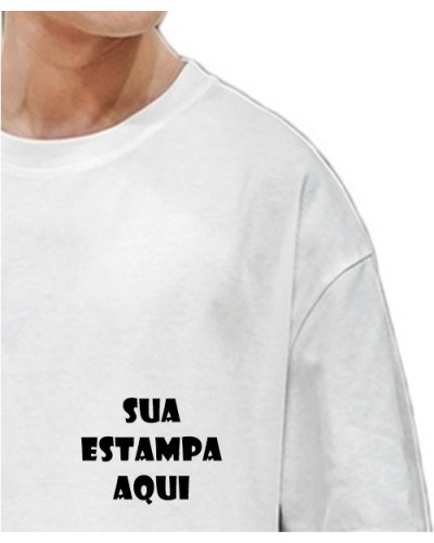 Camiseta Branca Personalizada - Bolso (Estampa 1 Cor)