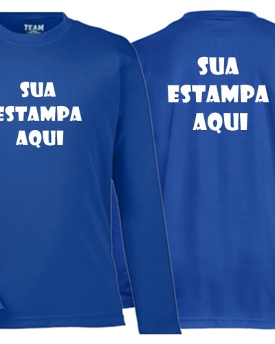 Blusa UV Personalizada - Frente e Costas (Estampa 1 Cor)