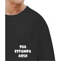 Camiseta  Preta Personalizada - Bolso (Estampa 1 Cor)