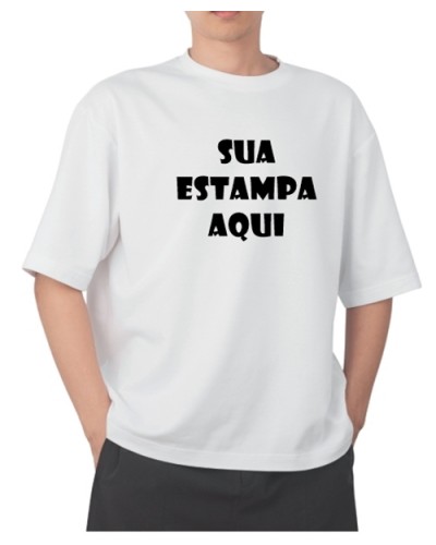 Camiseta Branca Personalizada - Frente (Estampa 1 Cor)